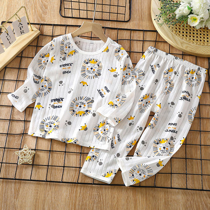 Children's Cotton Homewear Suit Long-sleeve Air Conditioning Clothes