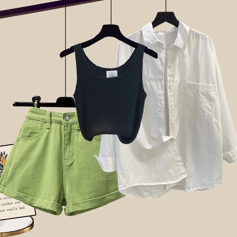 Summer Mint Man Style Dopamine Wear Match Suit Women