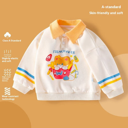 Baby Clothing Spring And Autumn Clothing Top Lapel