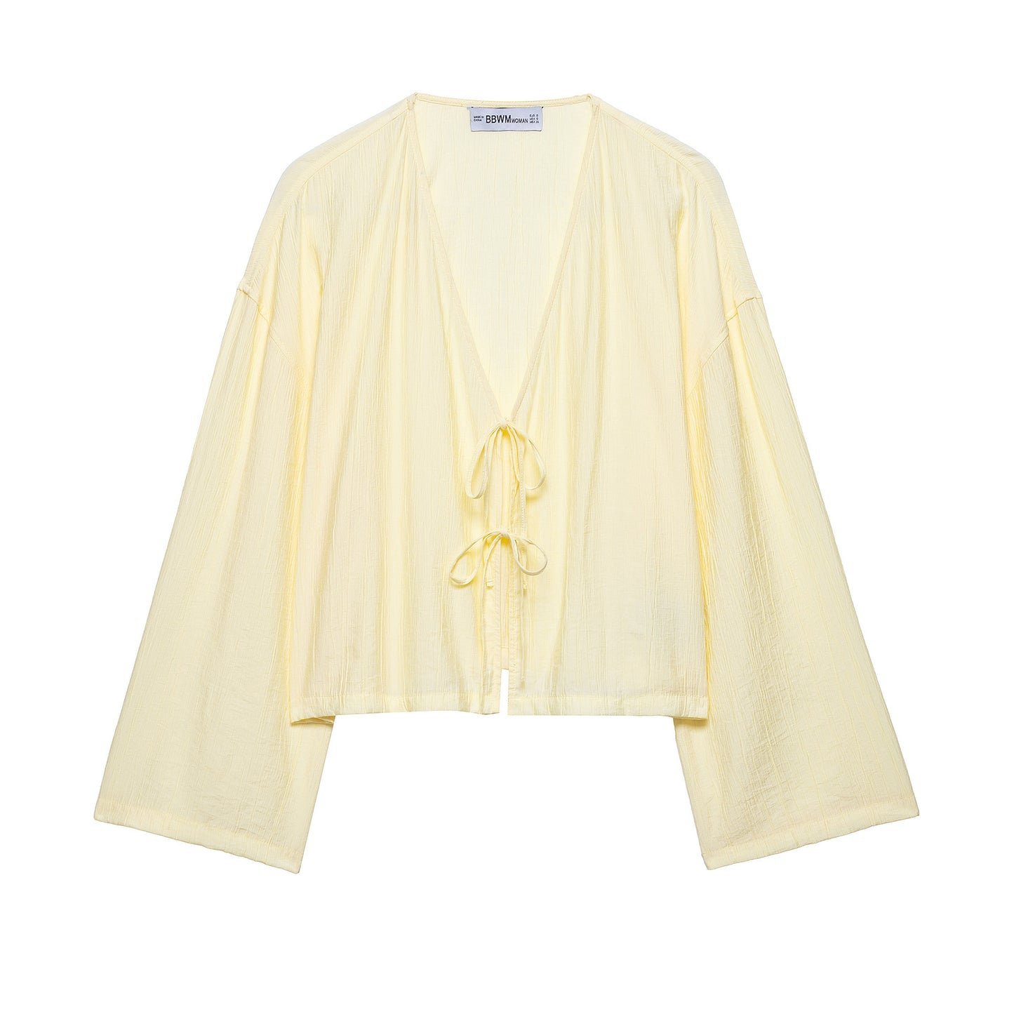 Wrinkle Effect Kimono Coat Shorts Suit