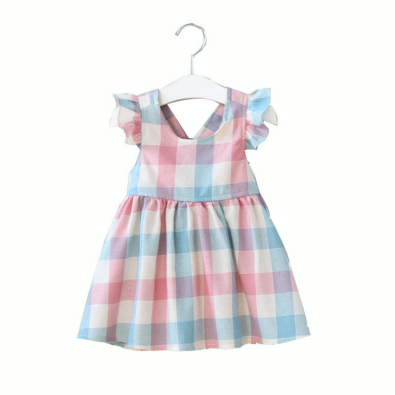 Casual Girls Plaid Children's Skirt