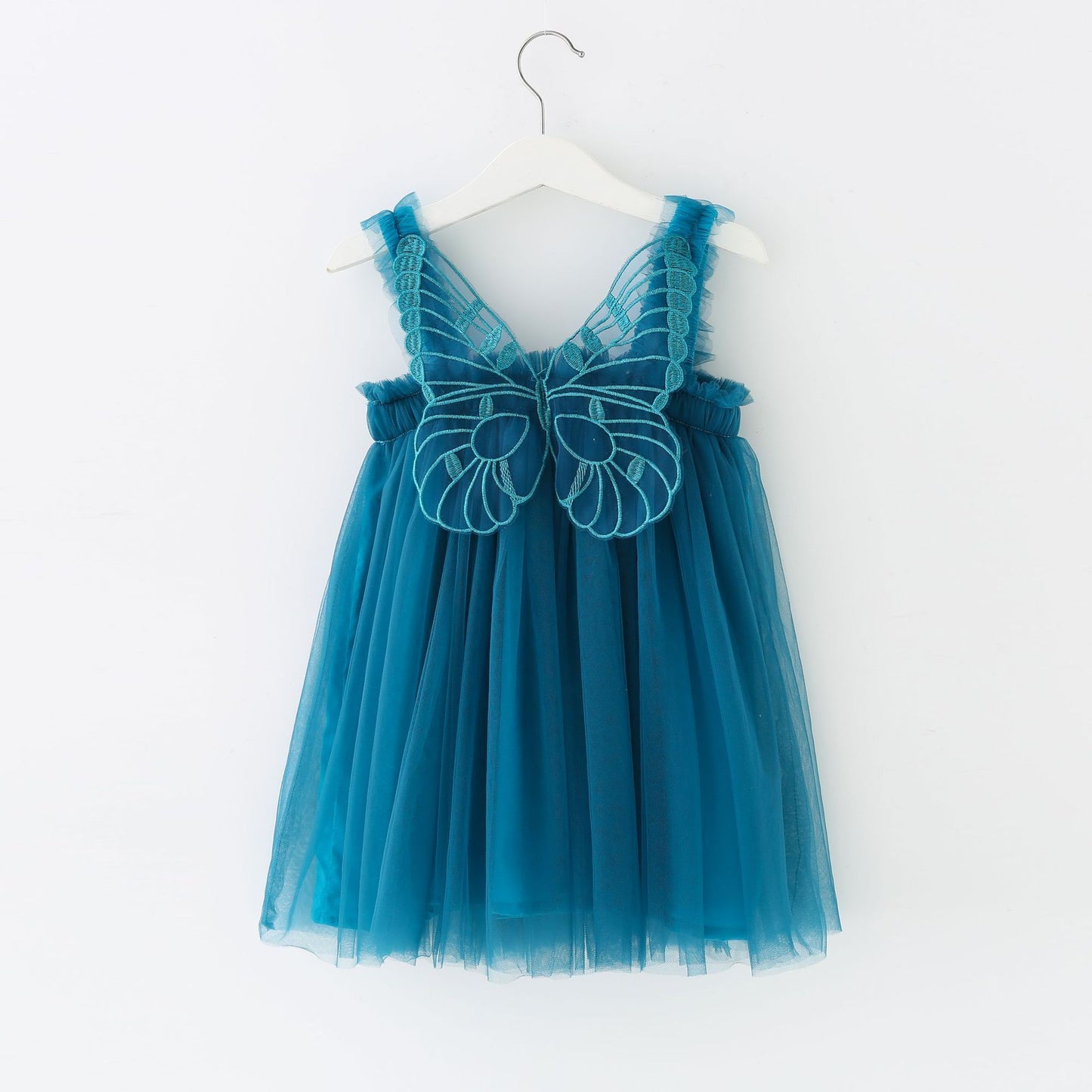 Children's Mesh Dress Sling Birthday Dress Pettiskirt Three-dimensional Angel Wings Fairy Fashionable Skirt