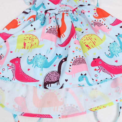 Children's New Backless Strap Cute Dinosaur Dress