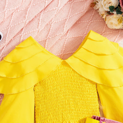 Autumn Shawl Long-sleeved Olive Top Denim Skirt Outfit Belt