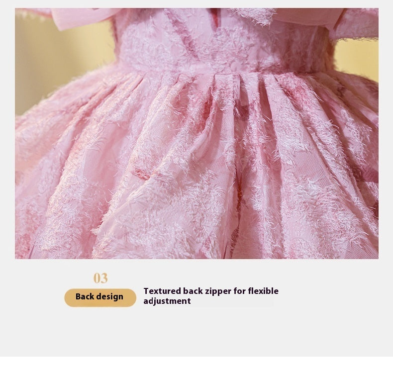 All-match Off-shoulder Girls' Bowknot Pettiskirt