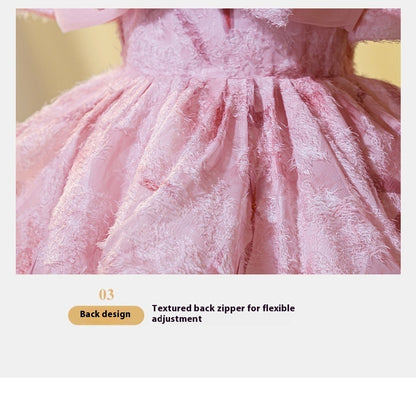 All-match Off-shoulder Girls' Bowknot Pettiskirt