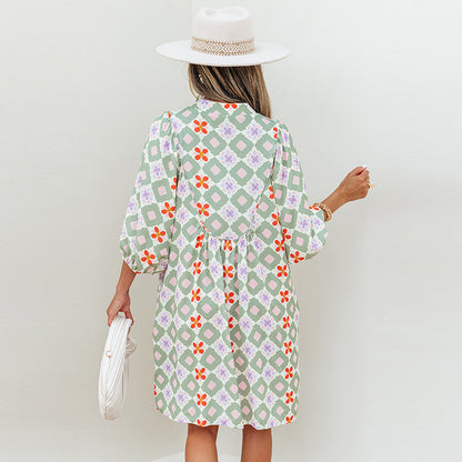 Pullover V-neck 34 Sleeve Dress