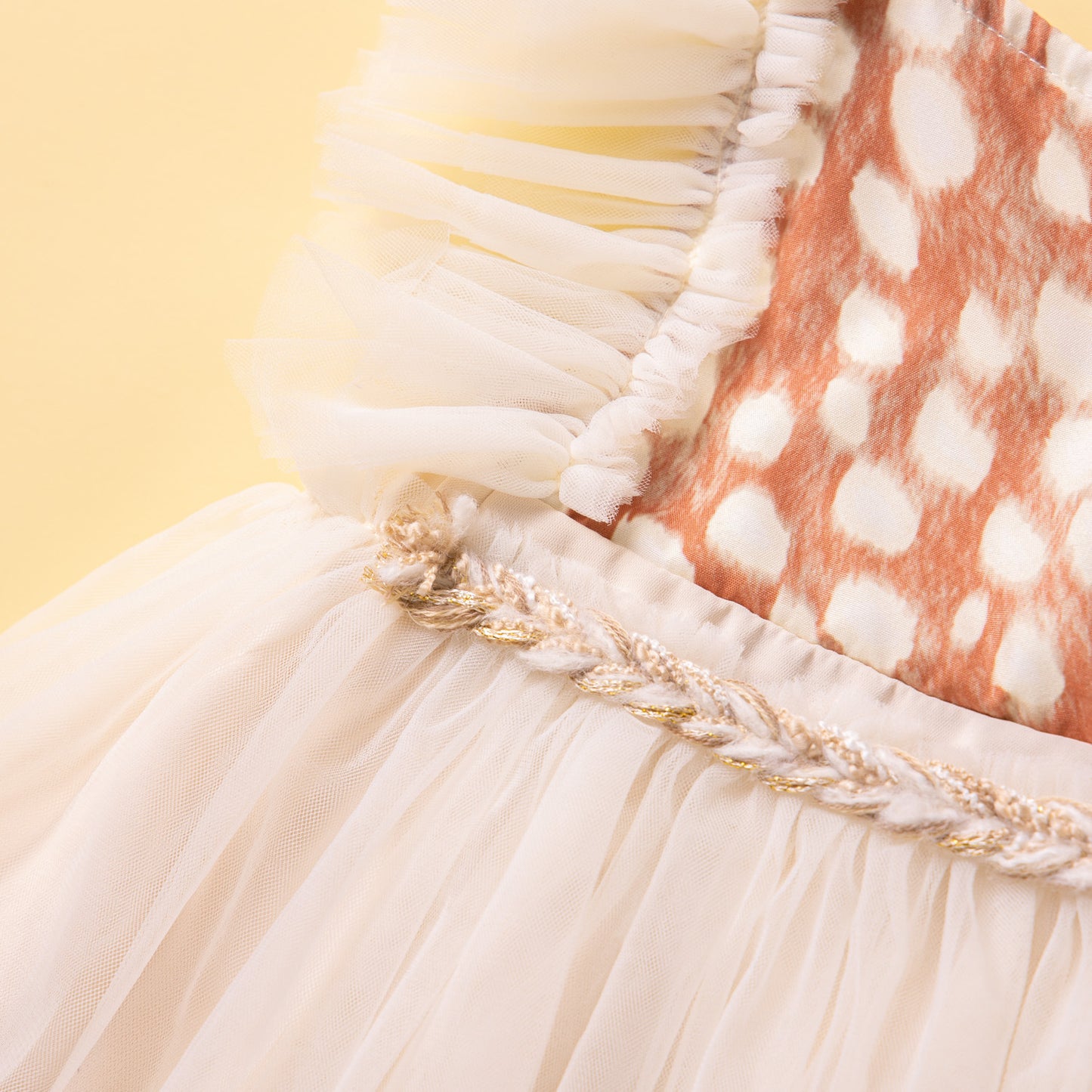 Girls' Leopard Print Mesh Spaghetti-strap Dress