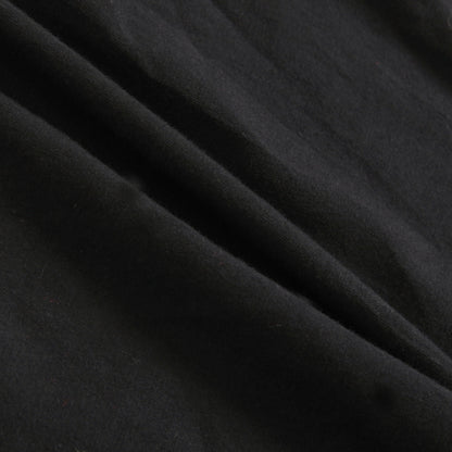 Black Long Sleeved Pullover Sweater Plaid Shorts Two Piece Autumn Outfit