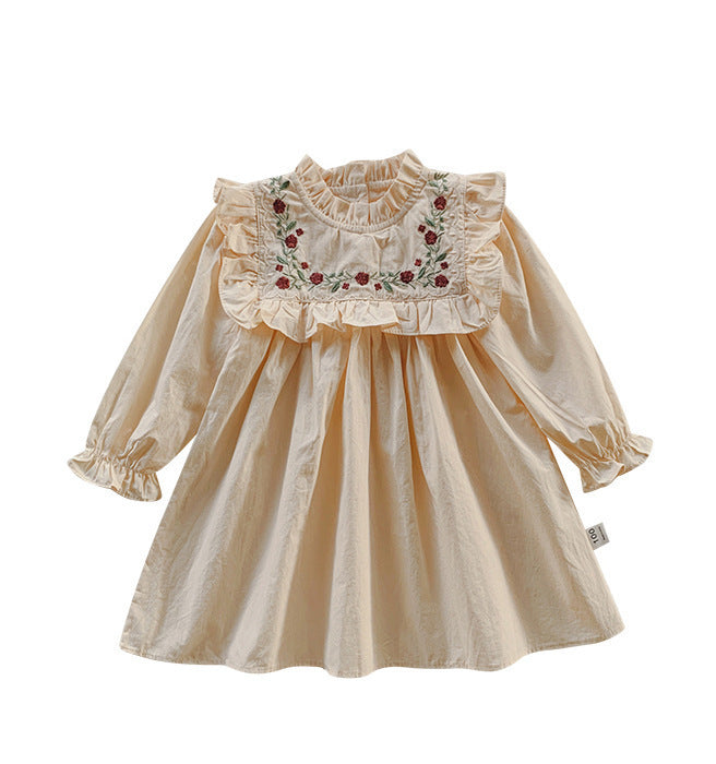 Autumn Ruffled Long Sleeve Girl Princess Skirt