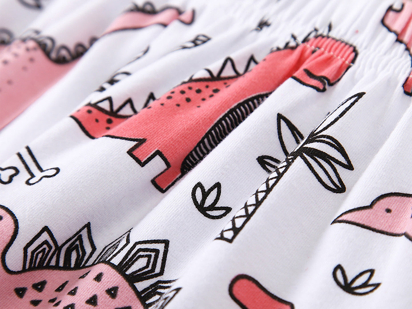 Girls' Dinosaur Printed Long Sleeves Suit