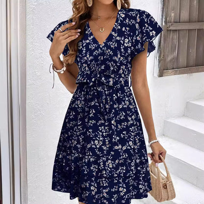 Women's Belt Waist-tied Jumpsuit Skirt