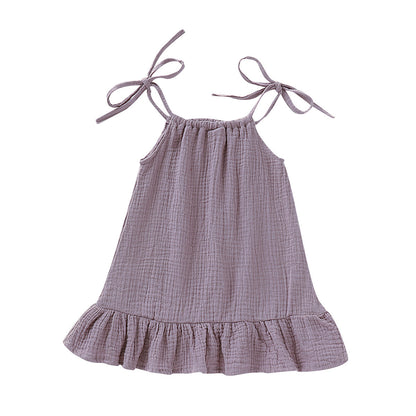 Spring And Summer Girls' Suspender Dress
