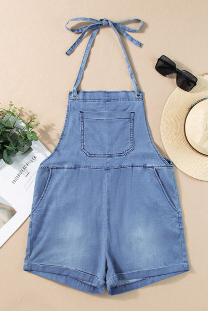 Women's Solid Color Sleeveless Casual All-match Jumpsuit