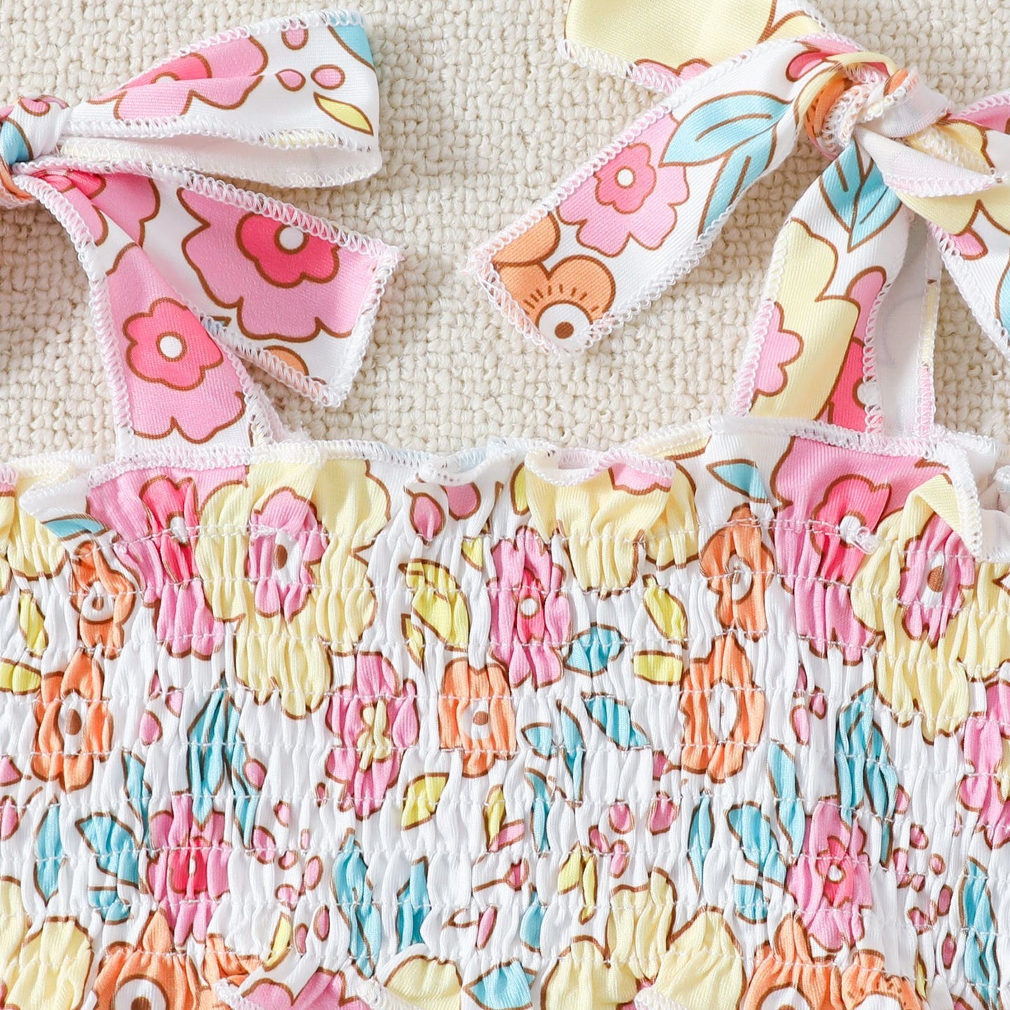 Girls' Suit Sling Short Top And Trousers Two-piece Set