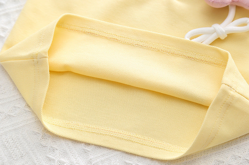 Girls' Summer Cotton Short-sleeved Shorts Suit