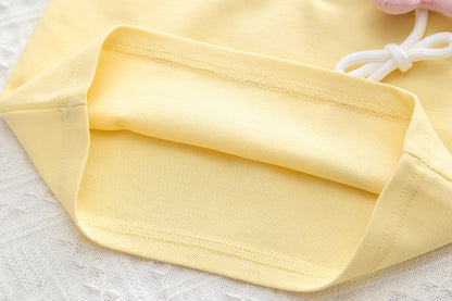 Girls' Summer Cotton Short-sleeved Shorts Suit