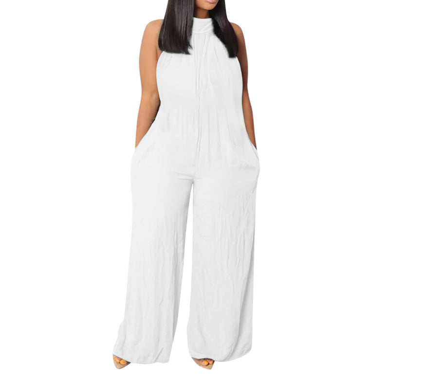 Women's Wide-leg Sleeveless Jumpsuit