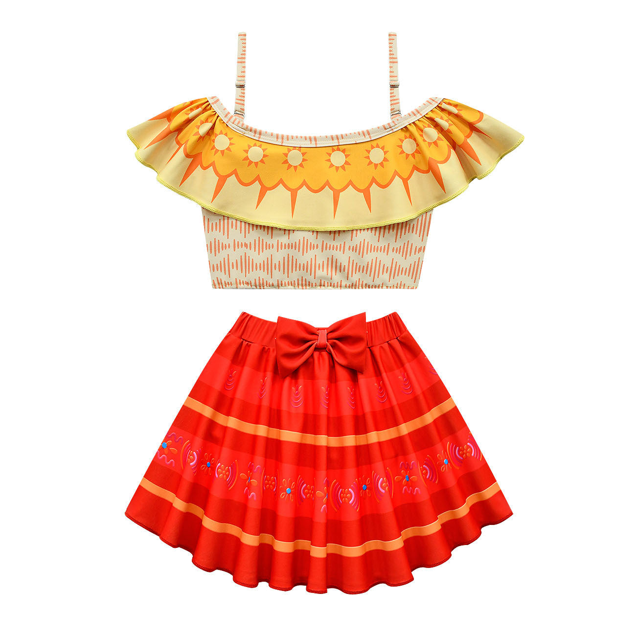 One-shoulder Children's Swimsuit Three-piece Suit