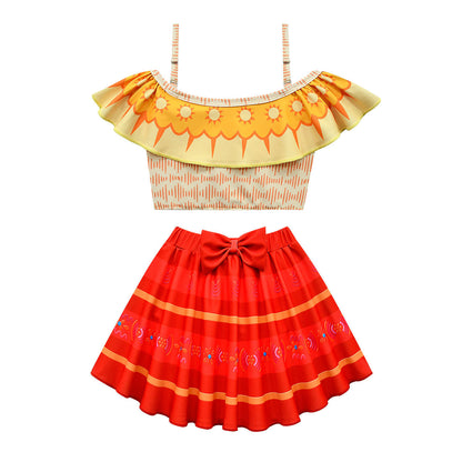 One-shoulder Children's Swimsuit Three-piece Suit