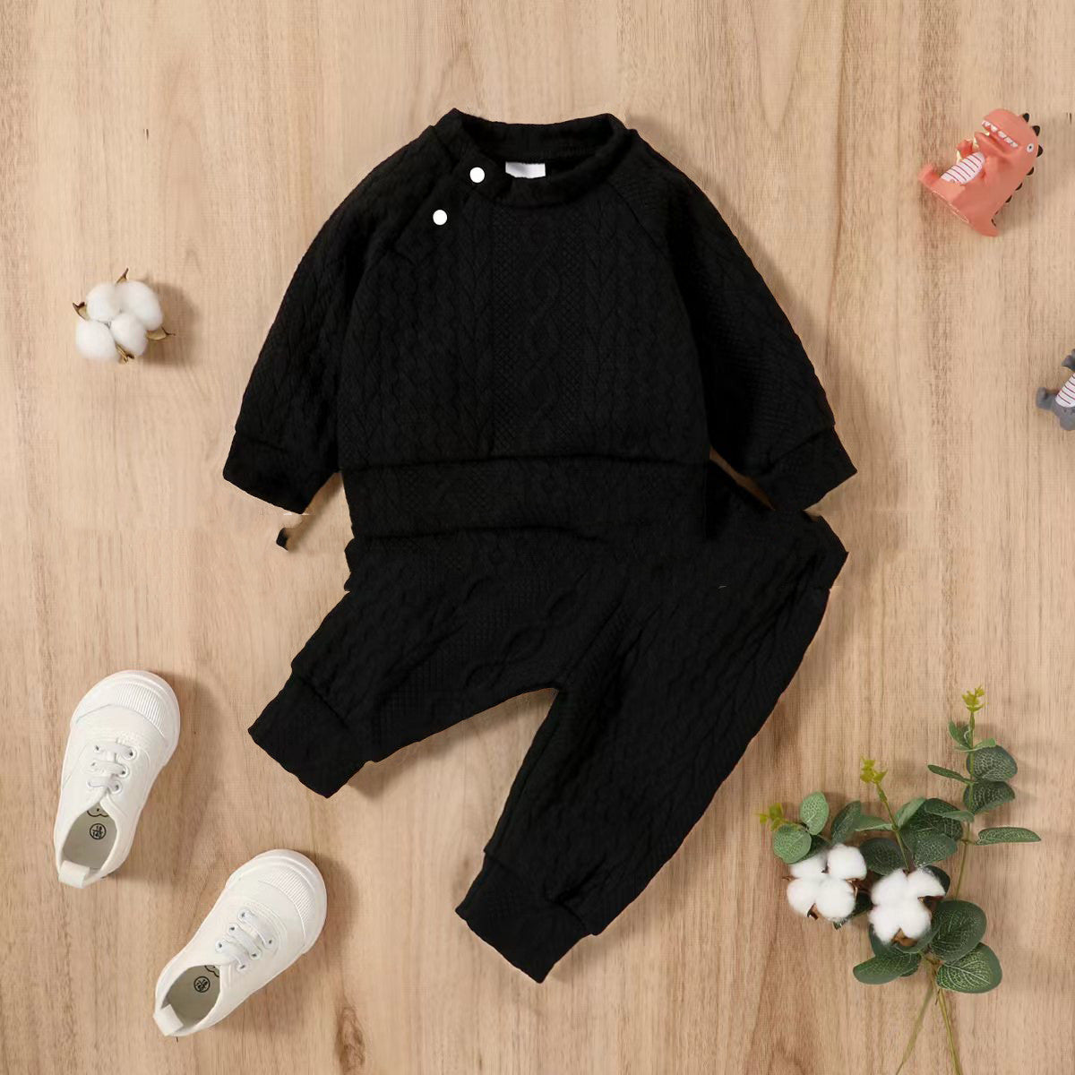 Autumn And Winter Solid Color Not Hooded Sweater Cotton Suit