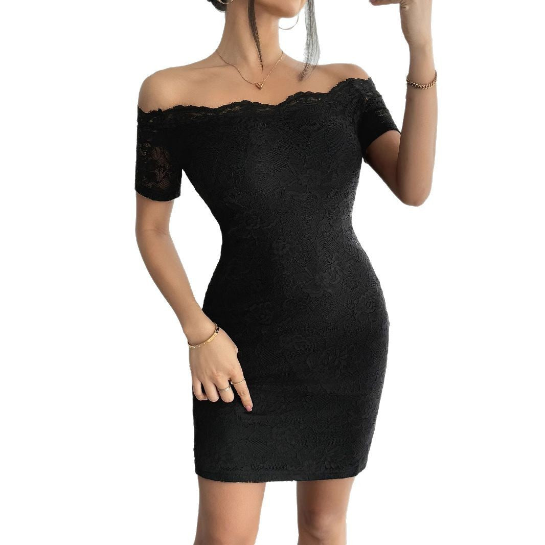 New One-shoulder Slim-fit Elegant And Slender Wrap Dress