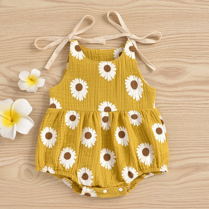 Baby Chrysanthemum Sling Romper