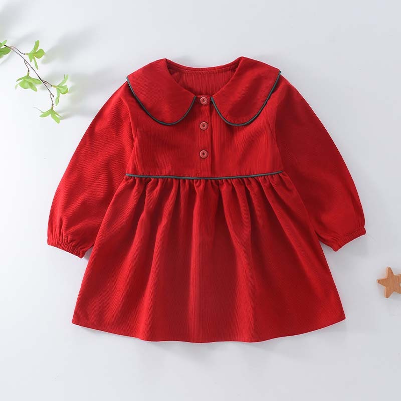 Girls' Corduroy Dress Baby Princess Dress