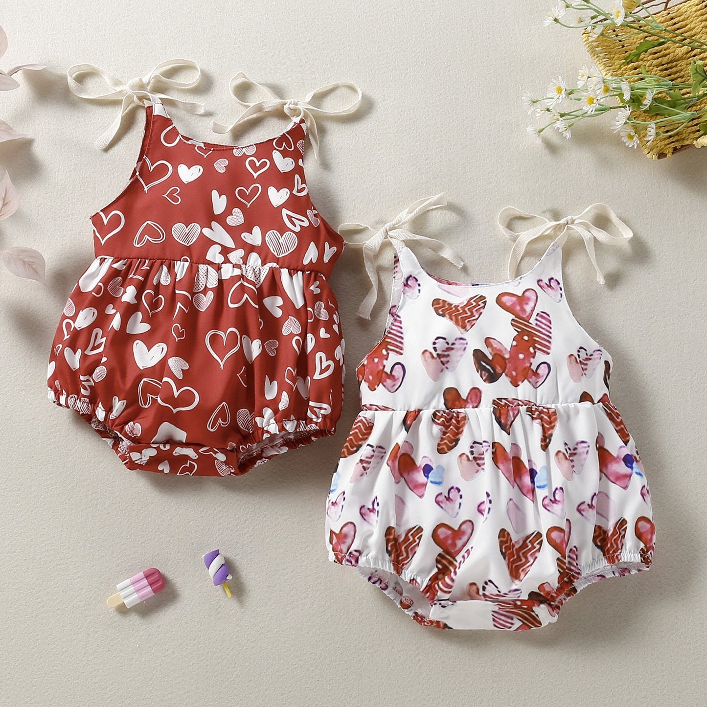 Baby Girl's Red Love Printing Sling