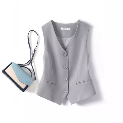 Women's Waistcoat Black Short Vest