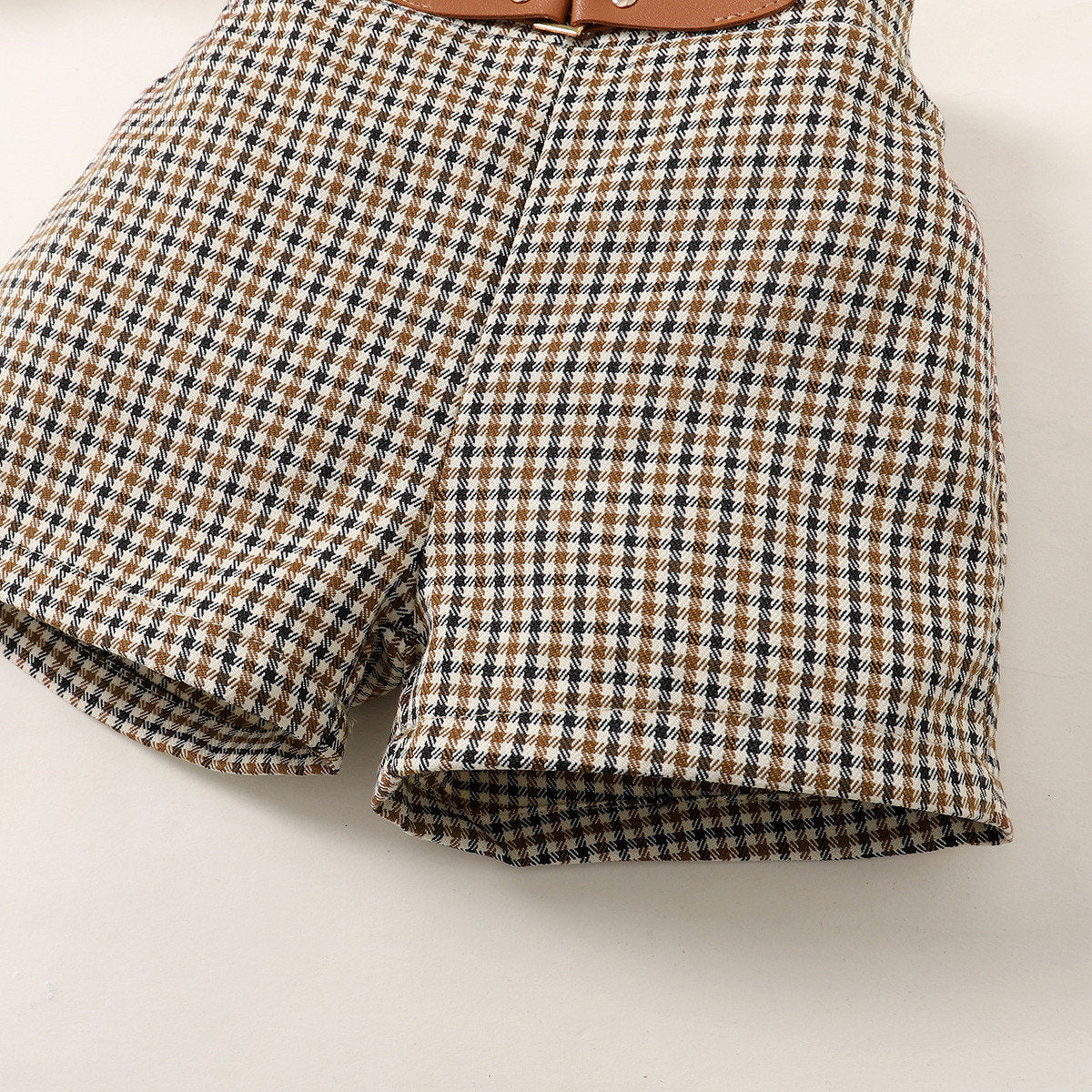 Girls' New Letter Sunken Stripe Two-piece Set