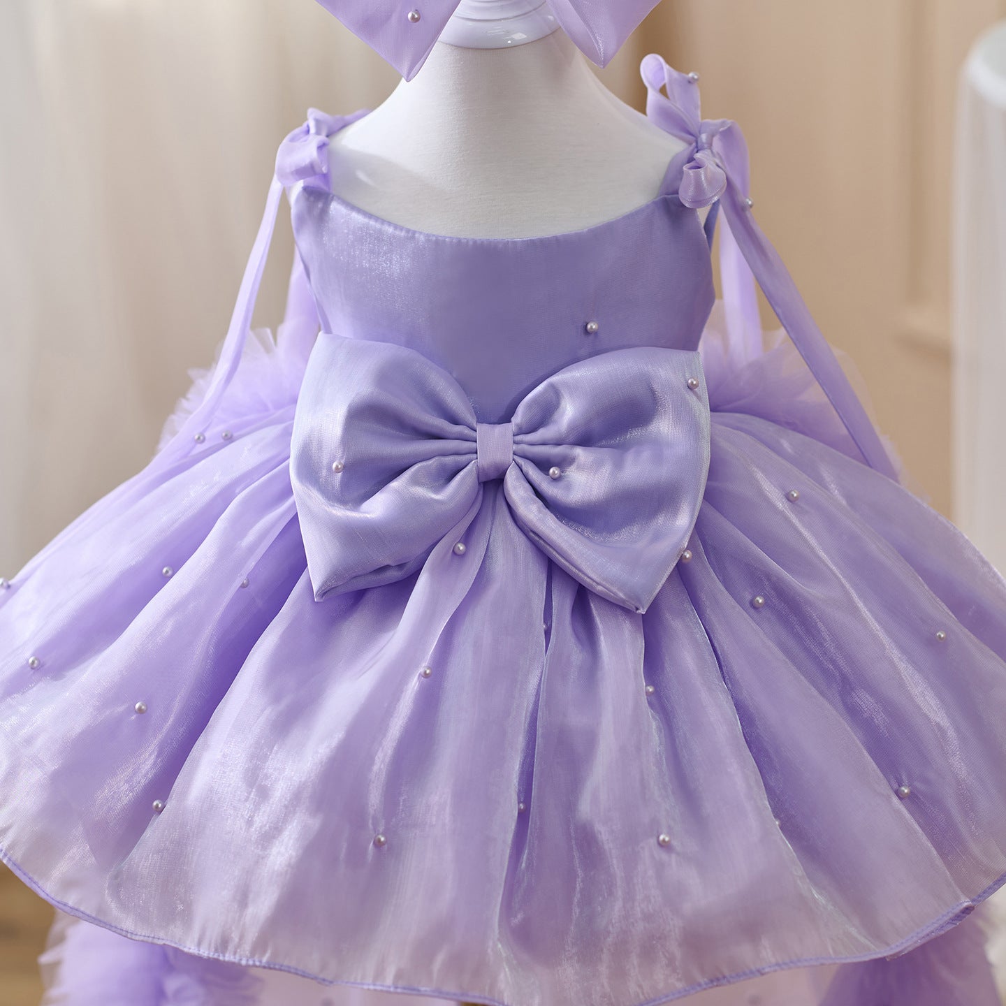 Girls' Fashion Personalized Beaded Trailing Princess Dress