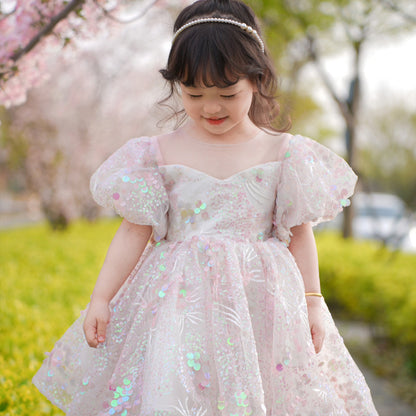 High-end Host Tulle Tutu Children's Birthday Dress