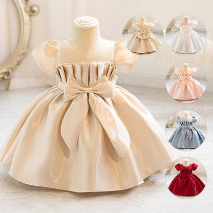 Wedding Satin Children Princess Dress Tulle Tutu Dress
