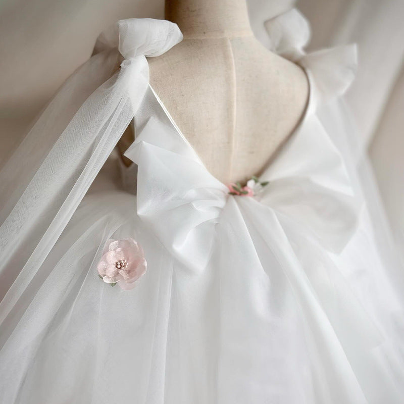 Polyester Satin Young And Little Girls Princess Dress