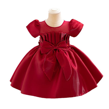 Wedding Satin Children Princess Dress Tulle Tutu Dress