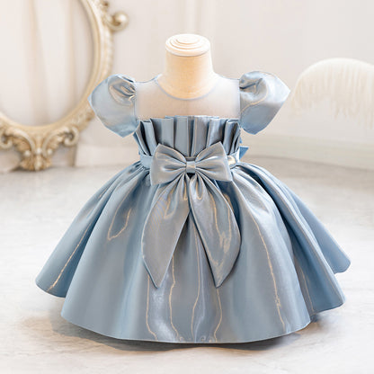 Wedding Satin Children Princess Dress Tulle Tutu Dress