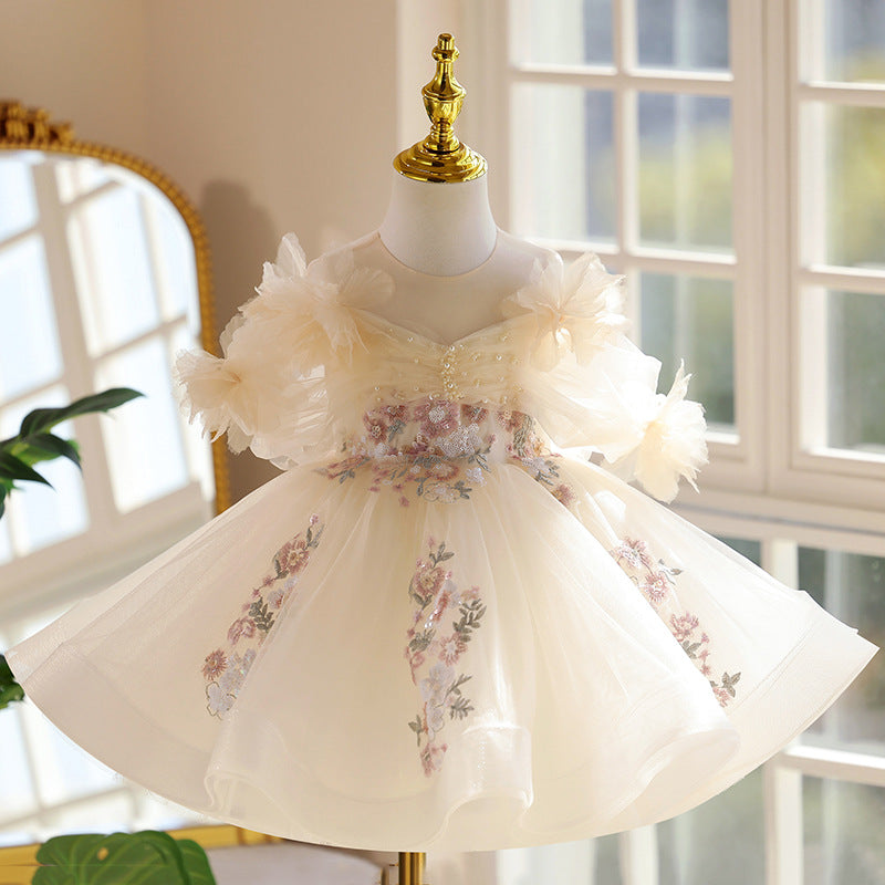 Birthday Princess Dress Girls One Year Old Celebration Dress Western Style Catwalk Piano Performance