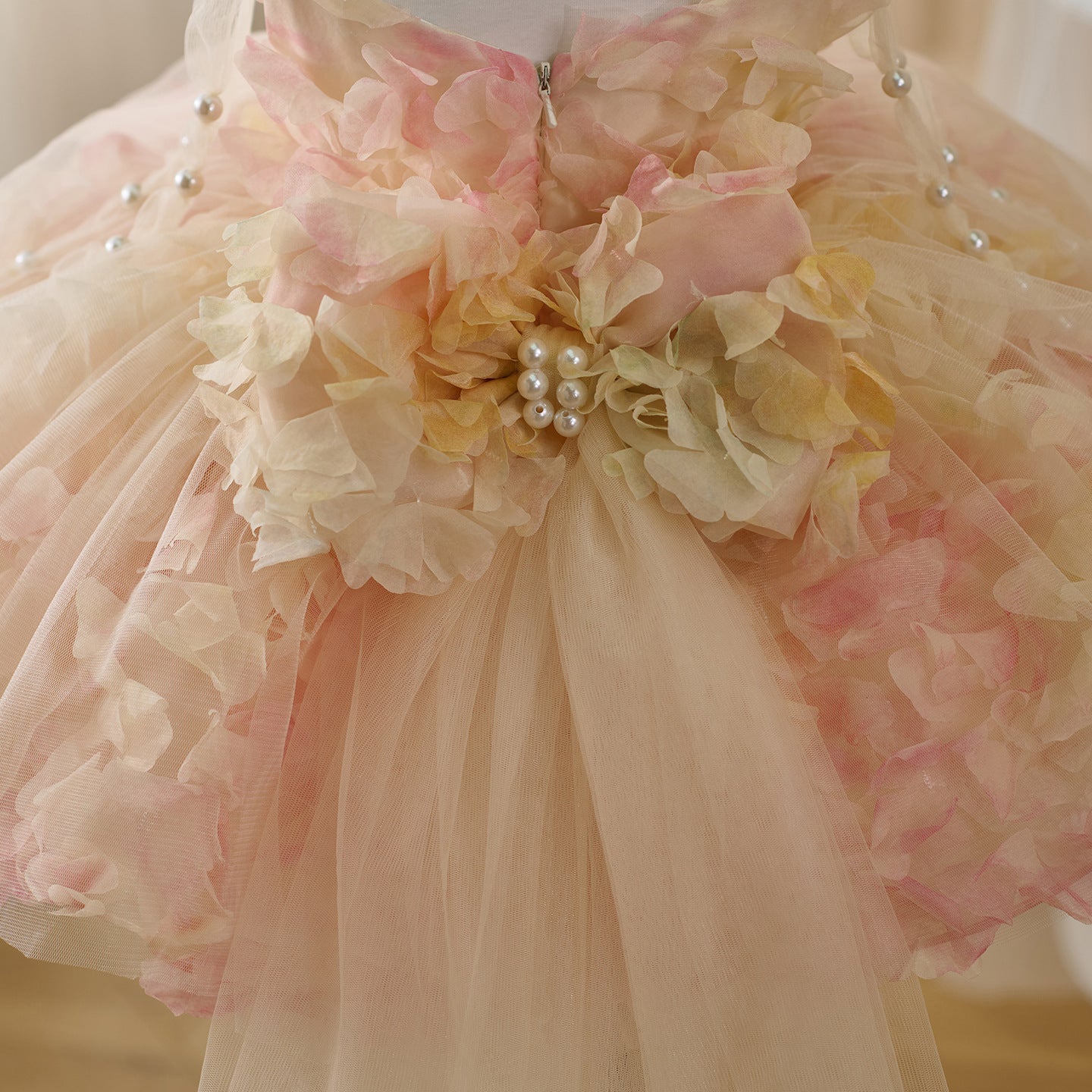 Children's Dress Sling Contrast Color Mori Style Umbrella Princess Dress Girl