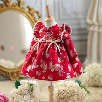 Autumn Children's New Chinese Cheongsam Princess Skirt