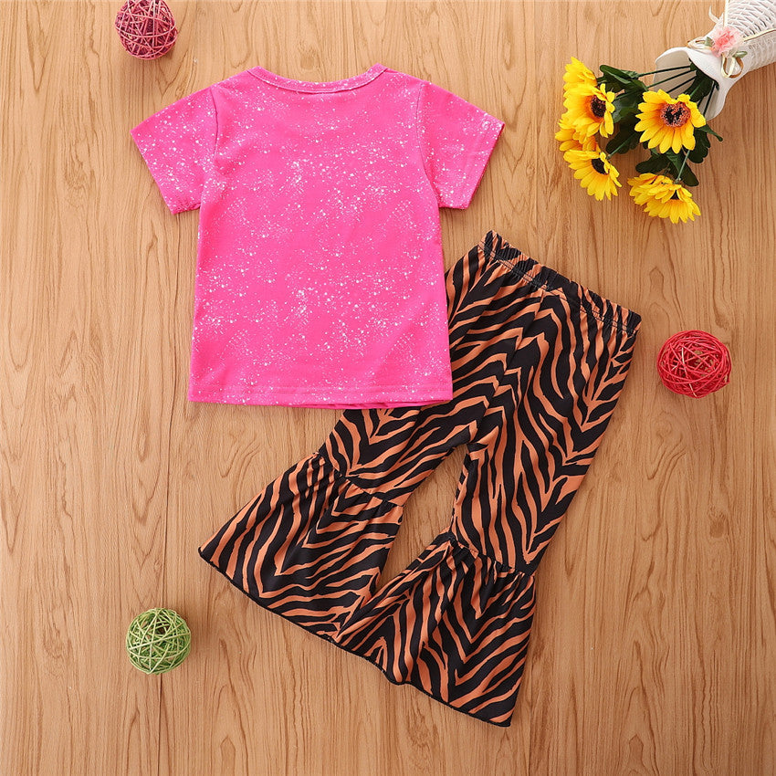 Summer Girls' Children Suit Summer Short Sleeve Shorts