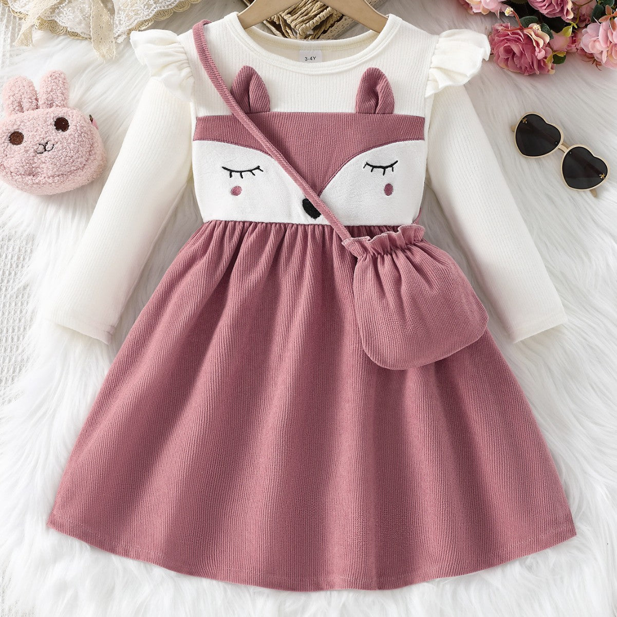 Long Sleeve Slim Fit Graceful And Cute Shy Fox Dress