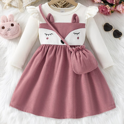 Long Sleeve Slim Fit Graceful And Cute Shy Fox Dress