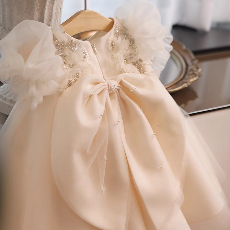 Princess Dress Cotton Lined Girls Puffy Wedding Dress