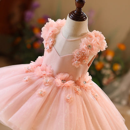 Flower Girl Wedding Dress Girl Niche High-end Children Princess Dress