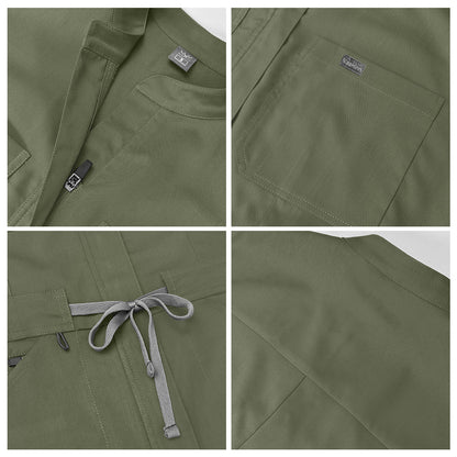 Multifunctional Pocket Stand Collar High Quality Operating Room Hospital Work Uniforms Jumpsuit Suit