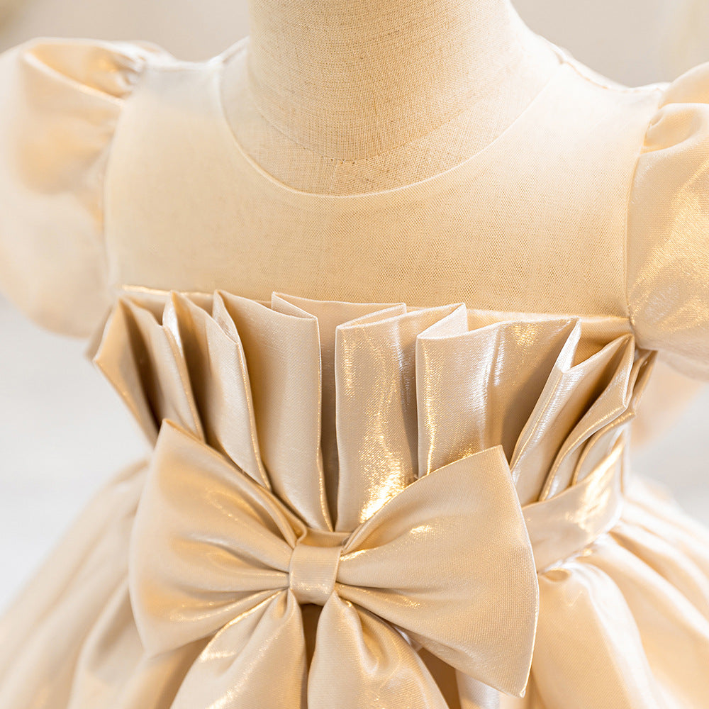 Wedding Satin Children Princess Dress Tulle Tutu Dress