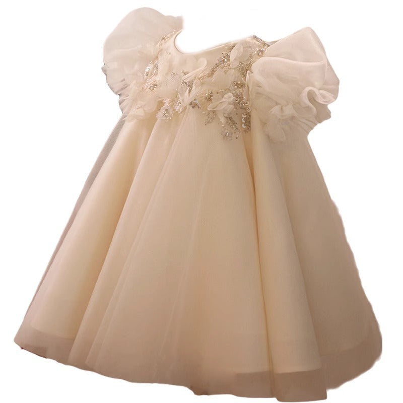 Princess Dress Cotton Lined Girls Puffy Wedding Dress