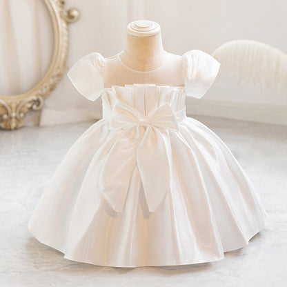 Wedding Satin Children Princess Dress Tulle Tutu Dress