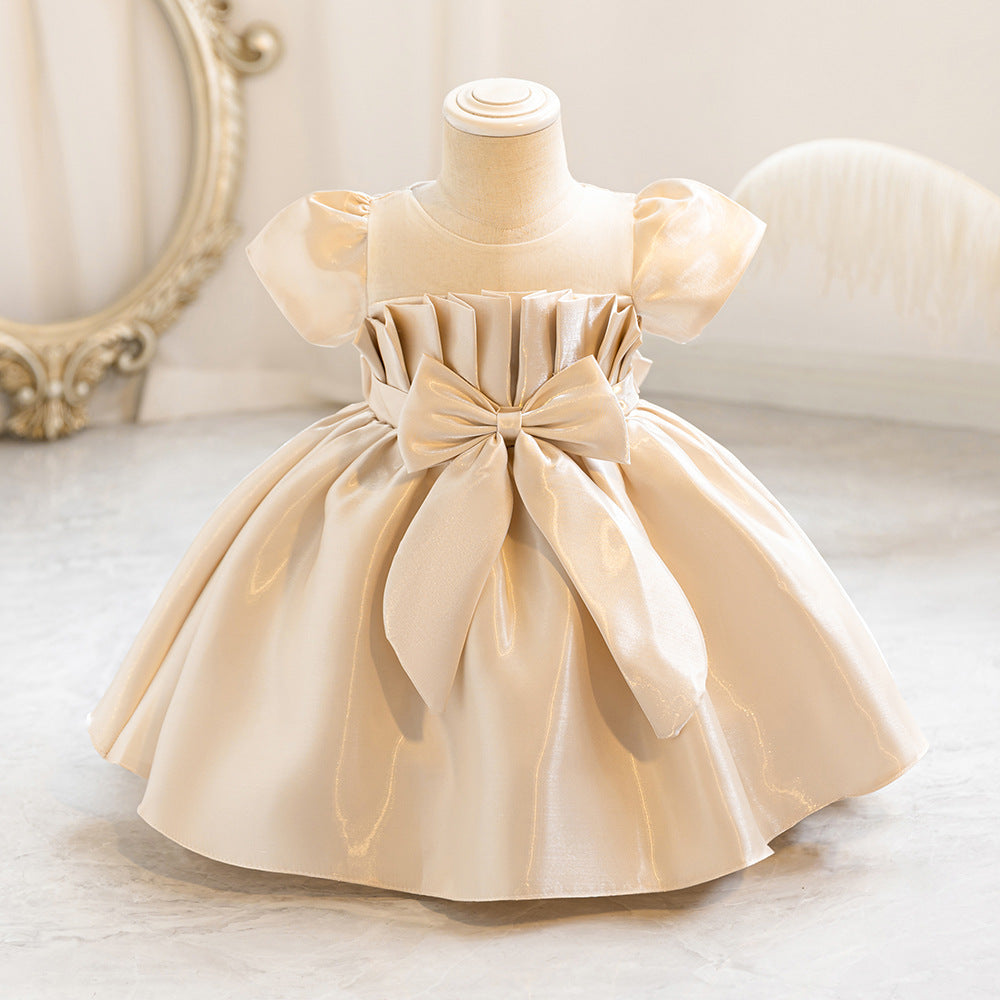 Wedding Satin Children Princess Dress Tulle Tutu Dress